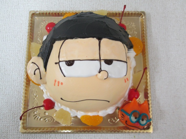 通販ケーキで おそ松さんの一松を立体形ケーキで エスパーニャーダを立体で 大阪市東住吉区 パティスリーデコ