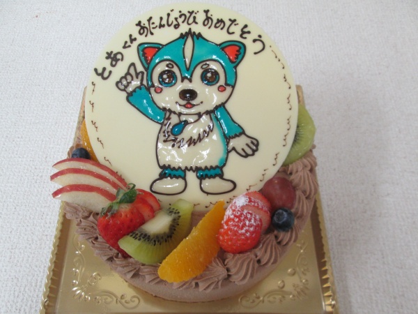 バースデーケーキに おかあさんといっしょのムームーをプレートでトッピング 大阪市東住吉区 パティスリーデコ