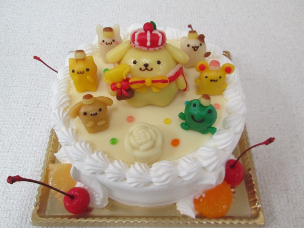 通販ケーキで ご指定のポムポムプリンと仲間たちを立体でトッピング 大阪市東住吉区 パティスリーデコ