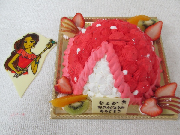 バースデーケーキに エレナのドレスを立体形ケーキで 大阪市東住吉区 パティスリーデコ