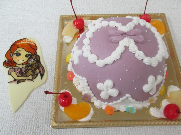 通販ケーキで ソフィアのドレスを立体形ケーキで 大阪市東住吉区 パティスリーデコ