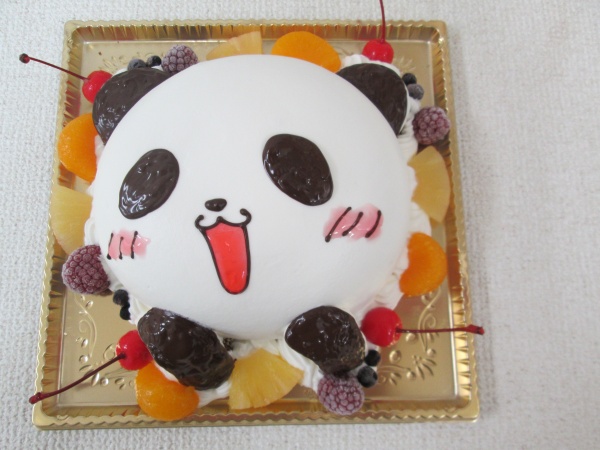 通販ケーキで ご指定の顔の楽天パンダを立体形ケーキで 大阪市東住吉区 パティスリーデコ
