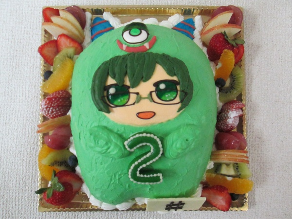 バースデーケーキに 着ぐるみ姿のゲームキャラクターを立体形ケーキで 大阪市東住吉区 パティスリーデコ